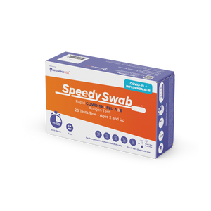 SpeedySwab­™  Rapid COVID-19 + Flu A&B Antigen Test | 25 Tests (POC)