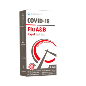 Genabio GenaCheck® COVID-19 / Flu A&B Rapid Self-Test (4 Pack)