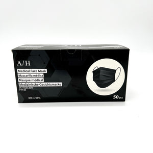 Premium Black 3 Ply Medical Masks
