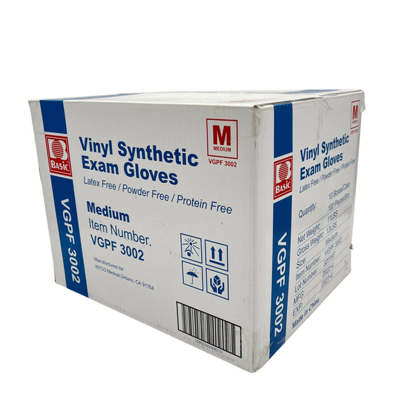 Basic Vinyl Synthetic Exam Gloves in Clear Unite Medical Unite Medical®