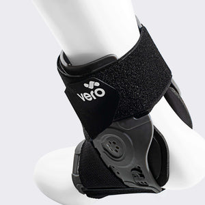 Close-up view of the Vero Ankle® brace on a prosthetic model.