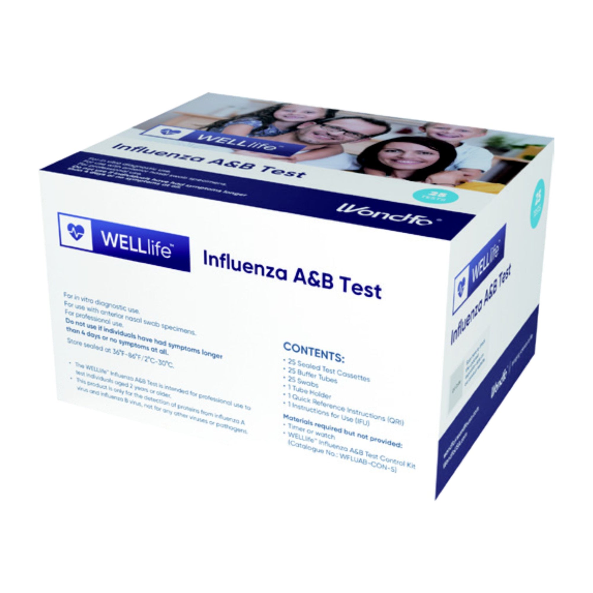 WELLlife™ Flu A&B Rapid Test | CLIA Waived | 25-Test Kit | Unite ...